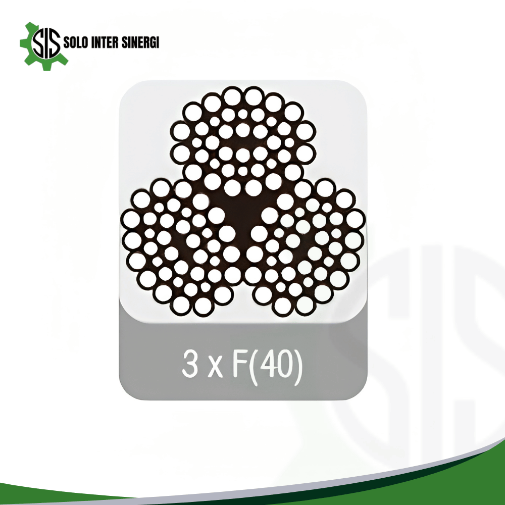 4 or 3 Strands Impacted Wire Rope 3 x F(40)
