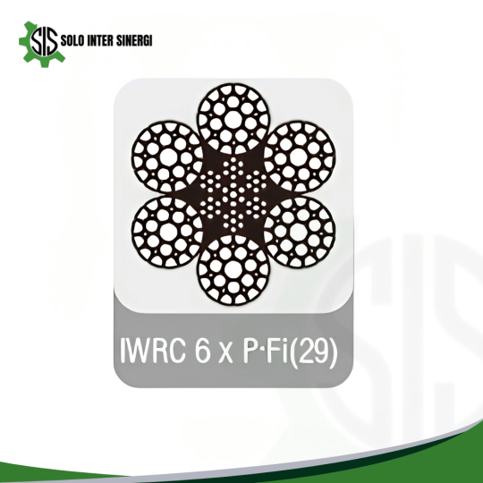 IWRC(Independent Wire Rope Core) Wire Rope with Profile Wires IWRC 6 x P.Fi(29)